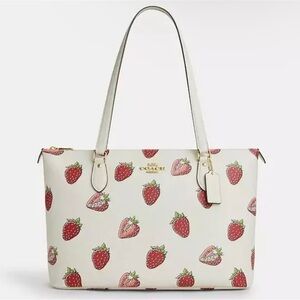 Coach NWT Gallery Tote Bag With Strawberry Print - Sold Out Bag